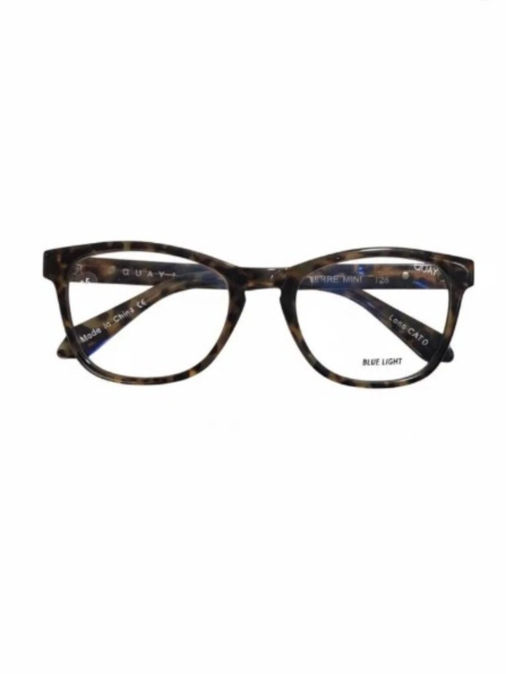 QUAY Hardwire Mini Tortoise Blue Light Reading Glasses +0.5